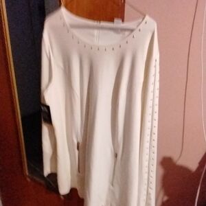 K Jordan Cream Studded Sweatshirt